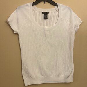 NYC women's light weight ribbed short sleeve top, Size Large